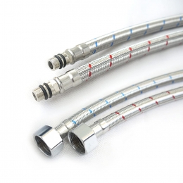 MR-022 Toilet Wash Basin Water Inlet Hose Pipes Stainless Steel Wire Braided Metal Flexible Water Plumbing Hoses