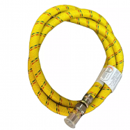 Yellow Flexible gas braided hose with NTC3561 standard 1/2"NPTx 3/8"NPT